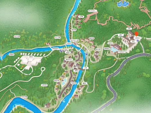 普陀结合景区手绘地图智慧导览和720全景技术，可以让景区更加“动”起来，为游客提供更加身临其境的导览体验。